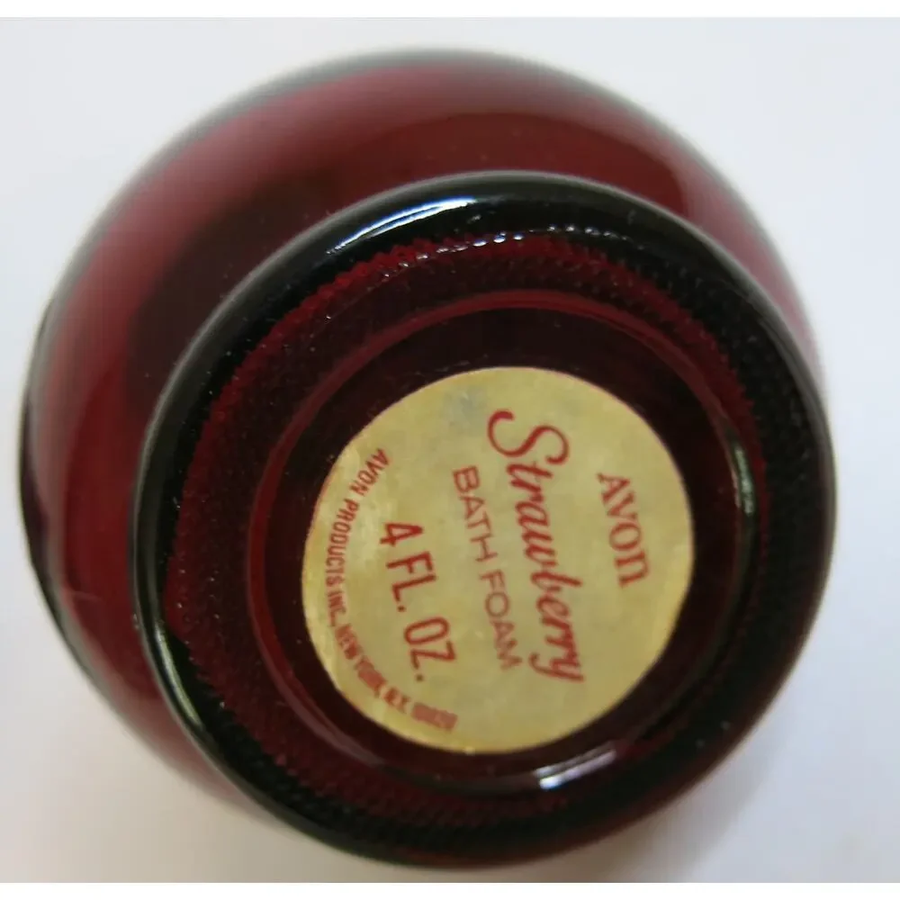 Vintage AVON Cape Cod Ruby Red Glass Cruet Creamer Strawberry Cranberry Retro